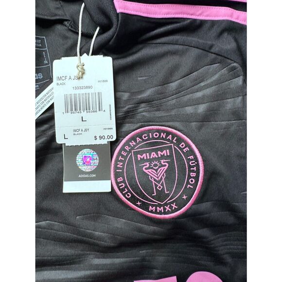 Adidas Inter Miami MLS 2023 Away Soccer Football Jersey Black HI1888 Men's large - Picture 8 of 10